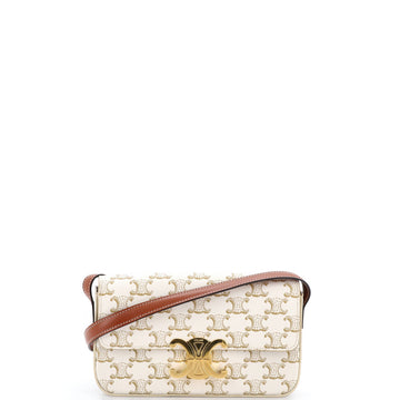 Celine Triomphe East-West Shoulder Bag Triomphe Coated Canvas