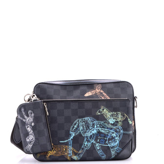 Louis Vuitton Trio Messenger Bag Limited Edition Wild Animals Damier Graphite