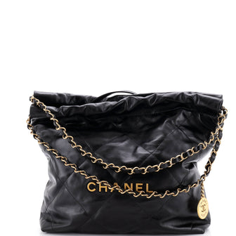 Chanel 22 Chain Hobo Quilted Calfskin Small