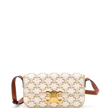 Celine Triomphe East-West Shoulder Bag Triomphe Coated Canvas