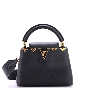 Louis Vuitton Capucines Bag Leather with Embellished Detail Mini