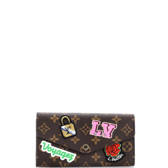 Louis Vuitton Sarah Wallet NM Limited Edition Patches Monogram Canvas