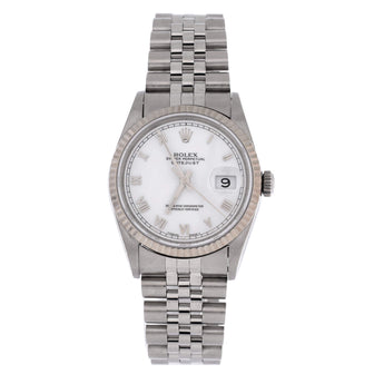 Rolex Oyster Perpetual Datejust Automatic Watch Stainless Steel and White Gold 36