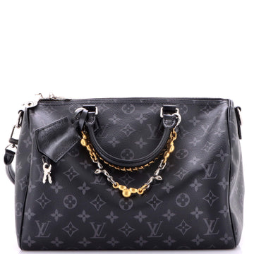 Louis Vuitton Speedy Soft Bandouliere Bag Monogram Eclipse Canvas 30