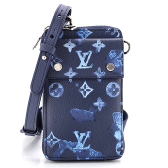 Louis Vuitton Phone Pouch Limited Edition Monogram Ink Watercolor Leather