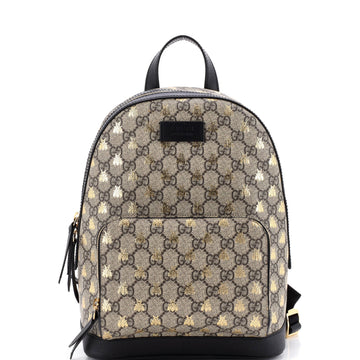 Gucci Zip Pocket Backpack Printed GG Coated Canvas Small