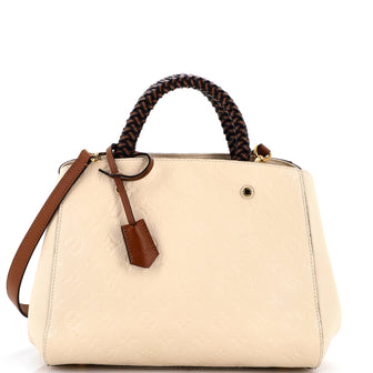 Louis Vuitton Braided Handle Montaigne Handbag Monogram Empreinte Leather BB
