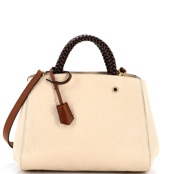 Louis Vuitton Braided Handle Montaigne Handbag Monogram Empreinte Leather BB