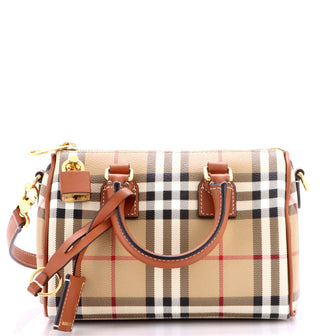 Burberry Bowling Bag Vintage Check Coated Canvas Mini