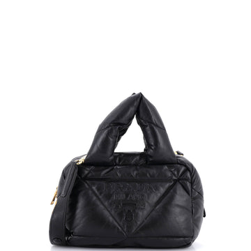 Prada Padded Bowler Bag Quilted Nappa Leather Small
