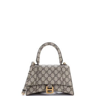 Gucci x Balenciaga The Hacker Project Hourglass Top Handle Bag GG Coated Canvas Small