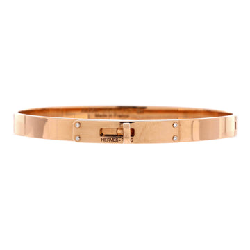 Hermes Kelly Bracelet 18K Rose Gold with 4 Diamonds Small