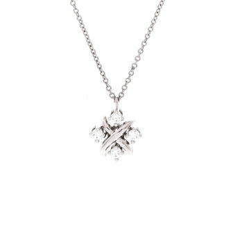 Tiffany & Co. Schlumberger Lynn Pendant Necklace Platinum with Diamonds