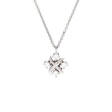 Tiffany & Co. Schlumberger Lynn Pendant Necklace Platinum with Diamonds