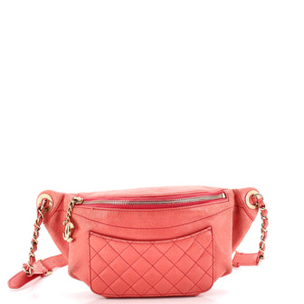 Chanel Bi Classic Waist Bag Quilted Crumpled Calfskin