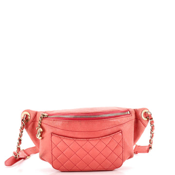Chanel Bi Classic Waist Bag Quilted Crumpled Calfskin
