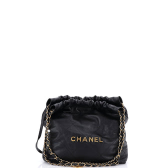 Chanel 22 Chain Hobo Quilted Calfskin Small