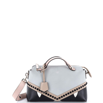 fendi by the way satchel patchwork python small at... Fendi Monster By The Way Satchel Studded Leather Medium Black 4264351