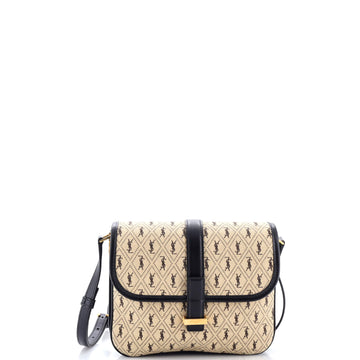 Saint Laurent Top Flap Satchel Monogram All Over Canvas and Leather Small