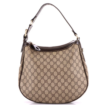 Gucci Belted Handle Zip Hobo GG Canvas and Patent Medium