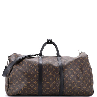 Louis Vuitton Keepall Bandouliere Bag Macassar Monogram Canvas 55