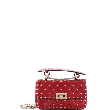 Valentino Garavani Rockstud Spike Flap Bag Quilted Leather Small