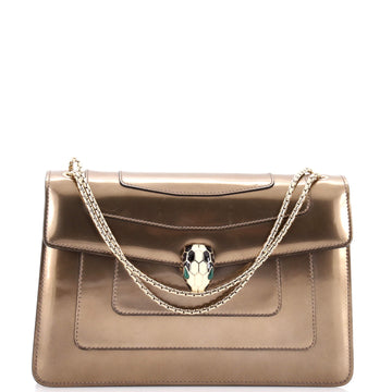 Bvlgari Serpenti Forever Shoulder Bag Metallic Leather Medium