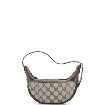 Gucci Ophidia Half Moon Bag GG Coated Canvas Mini