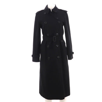 Burberry Women's Kensington Mid-Length Trench Coat Cotton