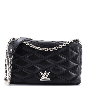 Louis Vuitton GO-14 Handbag Malletage Leather MM
