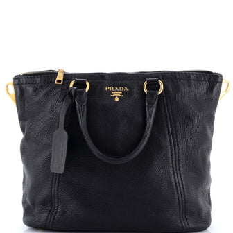 Prada Convertible Shopper Tote Vitello Daino Large