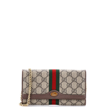 Gucci Ophidia Chain Wallet GG Coated Canvas