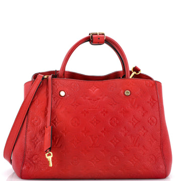 Louis Vuitton Montaigne Handbag Monogram Empreinte Leather MM
