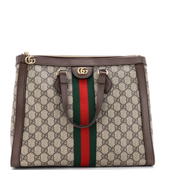 Gucci Ophidia Top Handle Tote GG Coated Canvas Medium