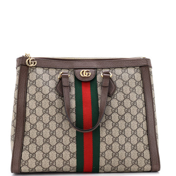 Gucci Ophidia Top Handle Tote GG Coated Canvas Medium
