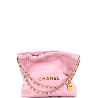 Chanel 22 Chain Hobo Quilted Calfskin Small