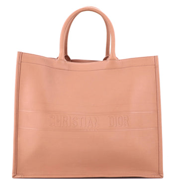 Christian Dior Book Tote Embossed Leather Large