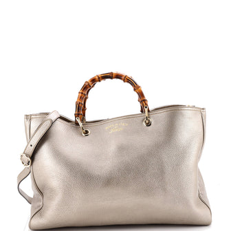 Gucci Bamboo Shopper Tote Leather Large