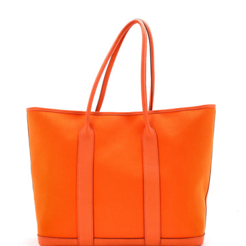 Hermes Garden Party Zip Tote Toile and Leather 36