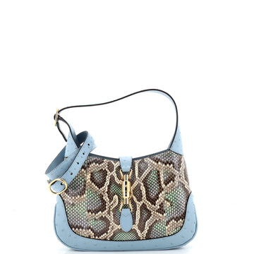 Gucci Jackie 1961 Hobo Snakeskin with Ostrich Small