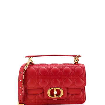 Christian Dior Jolie Top Handle Bag Cannage Quilt Lambskin Small