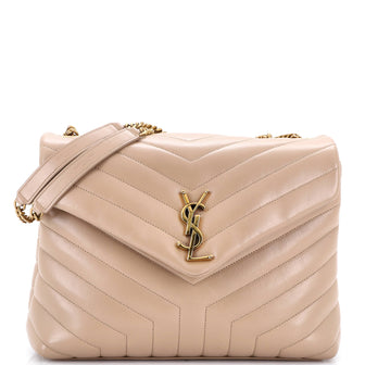 Saint Laurent Loulou Shoulder Bag Matelasse Chevron Leather Medium