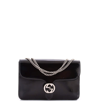 Gucci Interlocking Shoulder Bag Patent Medium