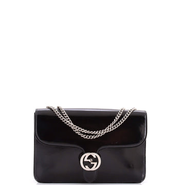Gucci Interlocking Shoulder Bag Patent Medium