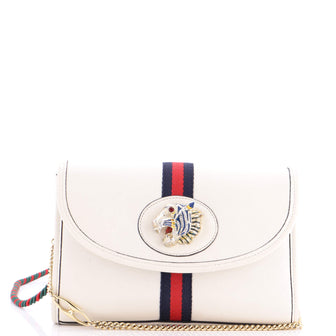 Gucci Rajah Web Chain Shoulder Bag Leather Small