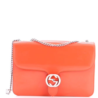 Gucci Interlocking Shoulder Bag Patent Medium