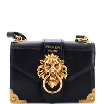 Prada Animalier Cahier Crossbody Bag Leather Small