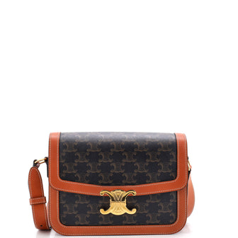 Celine Triomphe Shoulder Bag Triomphe Coated Canvas Medium