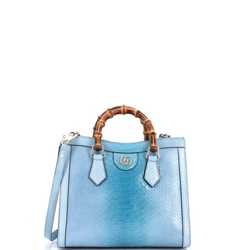 Gucci Diana NM Bamboo Handle Tote Python Small