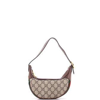 Gucci Ophidia Half Moon Bag GG Coated Canvas Mini